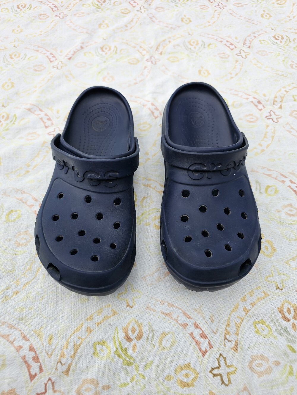 Crocs Classic Clogs Navy Blue Men's Size 11 Slip On Comfort Casual Shoes